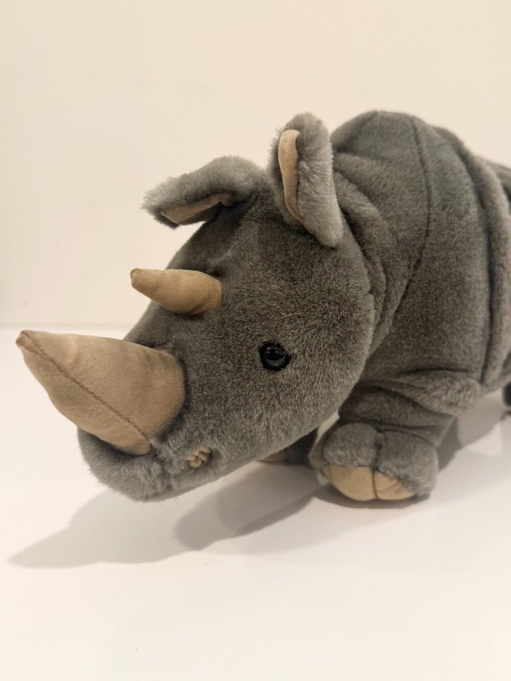 Vintage 1990s Rhinoceros Plush by A&A Plush Inc.
